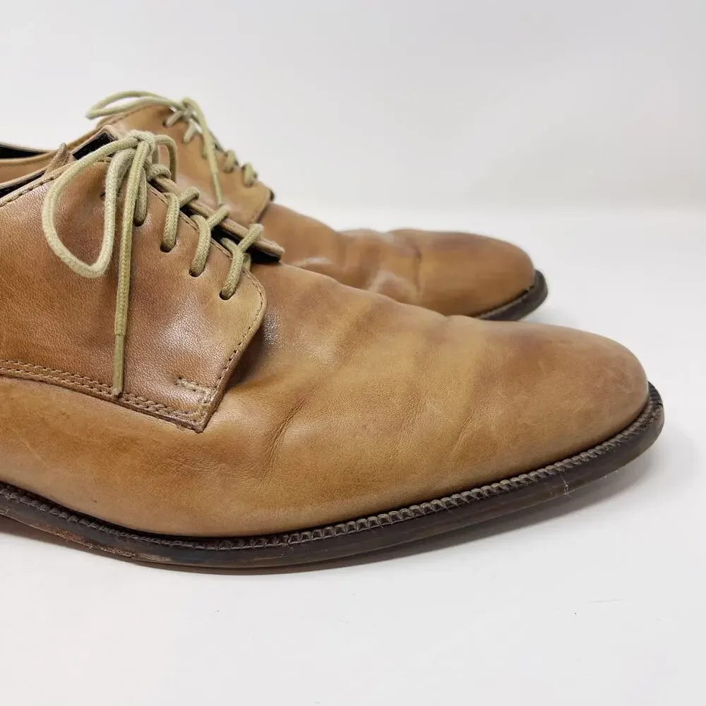 Cole Haan Mens 10.5 Brown Nike Air Williams Derby Round Toe Dress Shoes Lace Up